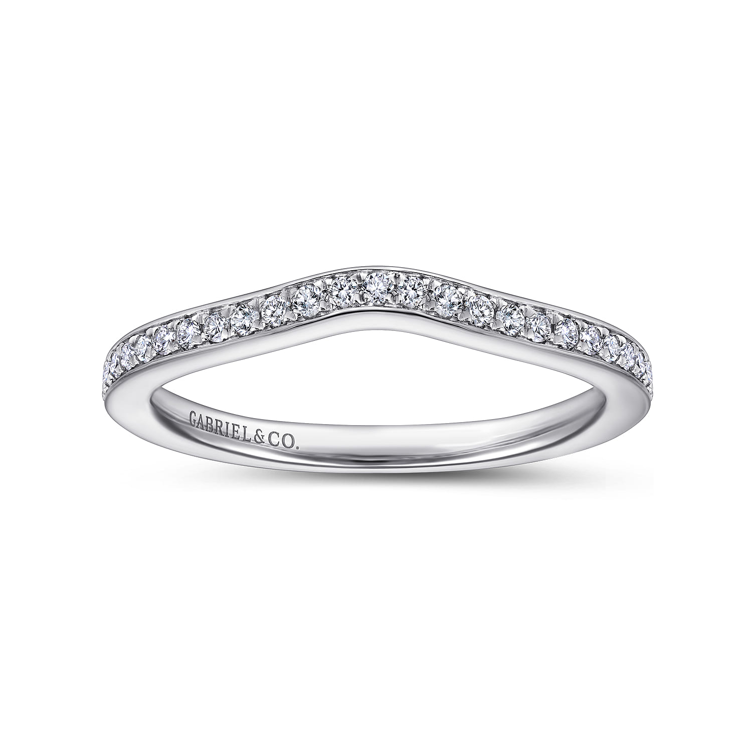 14K White Gold Matching Wedding Band - 0.19 ct - Shot 5