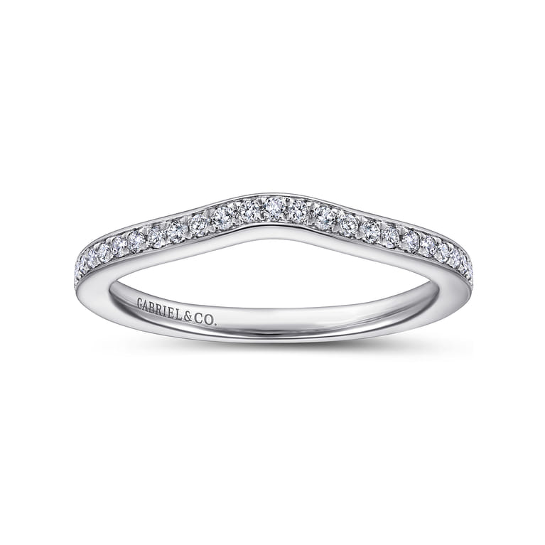 14K White Gold Matching Wedding Band - 0.19 ct - Shot 5