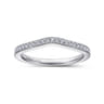 14K White Gold Matching Wedding Band - 0.19 ct