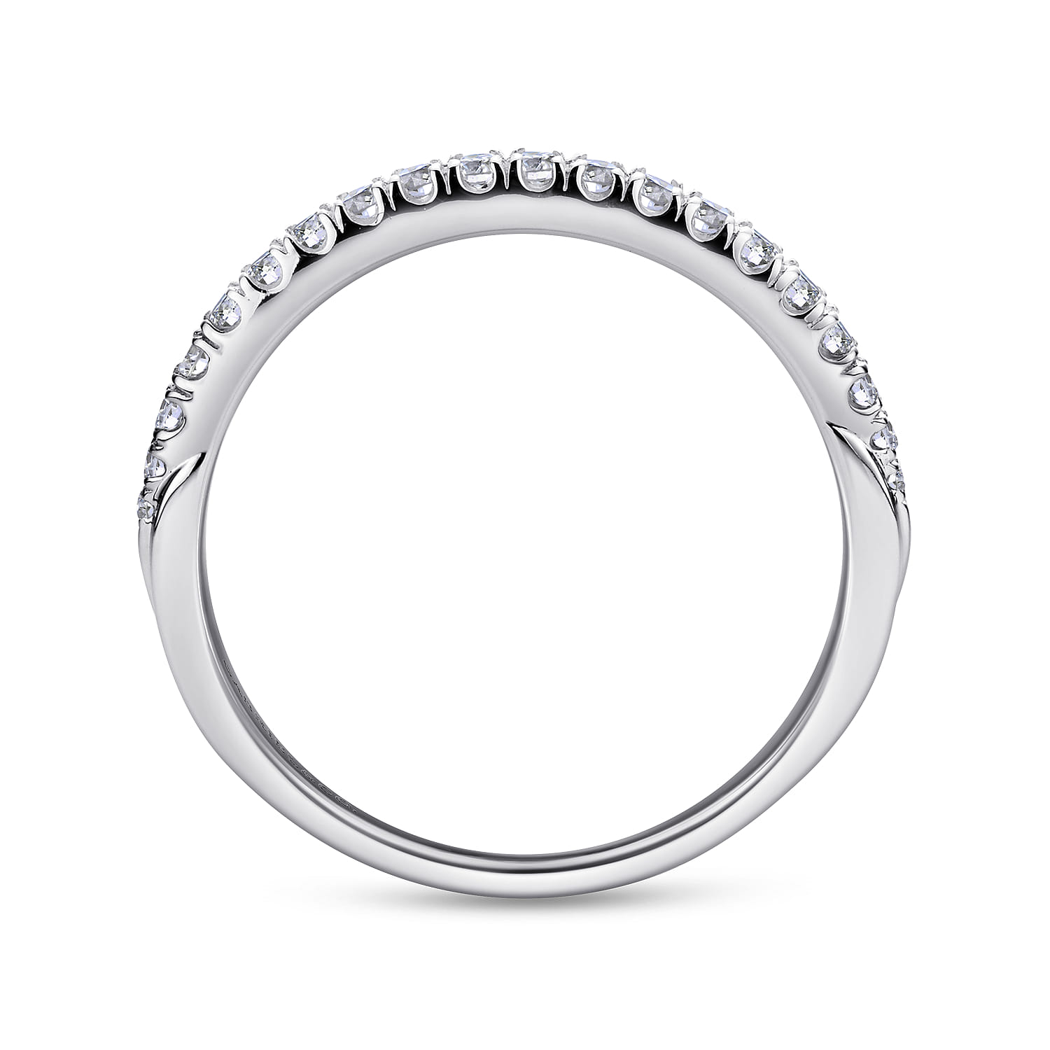 14K White Gold Matching Wedding Band - 0.2 ct - Shot 2