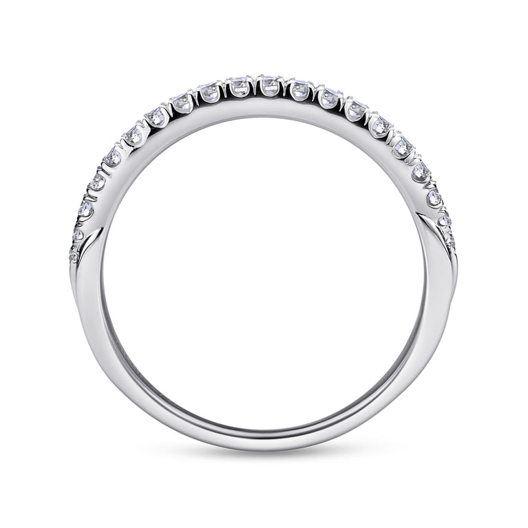 14K White Gold Matching Wedding Band - 0.2 ct - Shot 2
