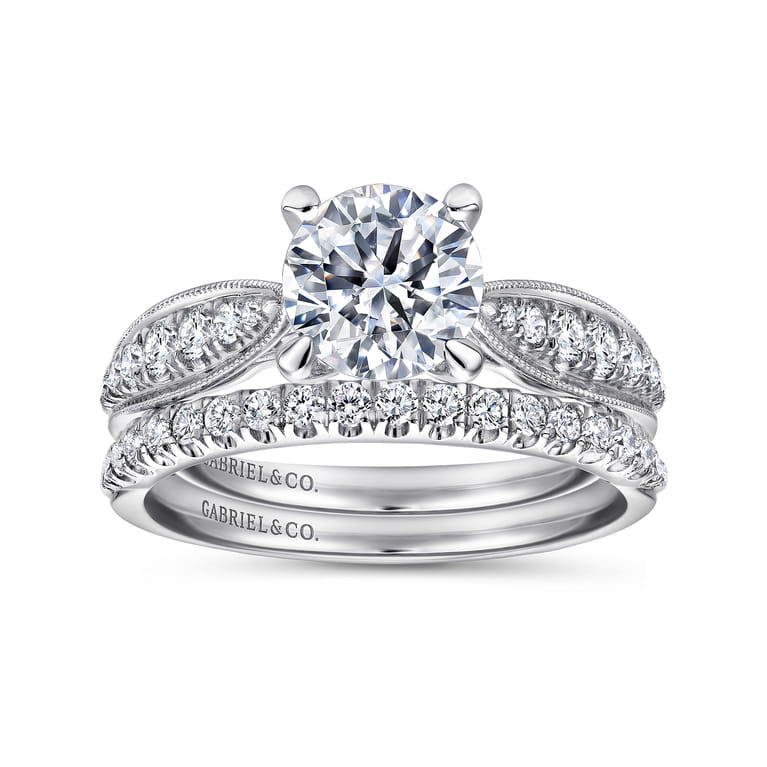 14K White Gold Matching Wedding Band - 0.2 ct - Shot 4