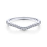 14K White Gold Matching Wedding Band - 0.13 ct