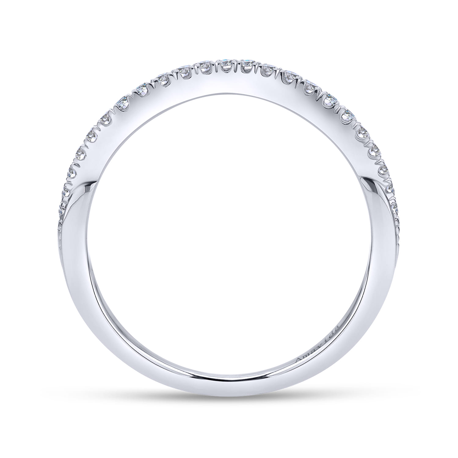 14K White Gold Matching Wedding Band - 0.13 ct - Shot 2