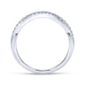 14K White Gold Matching Wedding Band - 0.13 ct