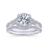14K White Gold Matching Wedding Band - 0.13 ct