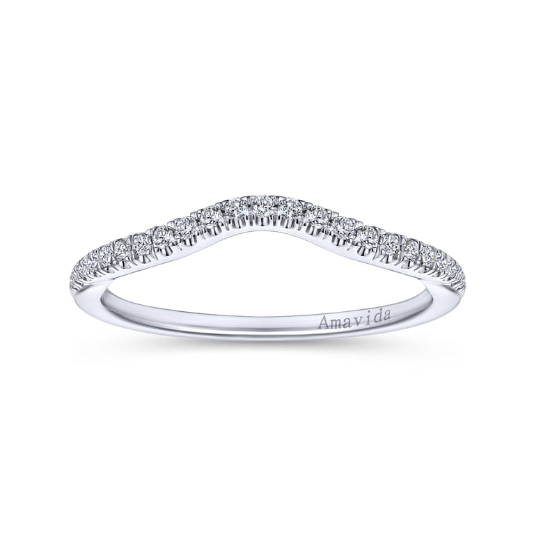 14K White Gold Matching Wedding Band - 0.13 ct - Shot 4