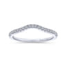 14K White Gold Matching Wedding Band - 0.13 ct