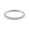 14K White Gold Matching Wedding Band - 0.11 ct