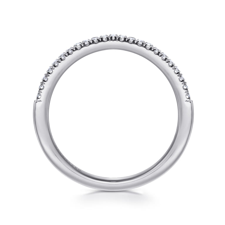 14K White Gold Matching Wedding Band - 0.11 ct - Shot 2