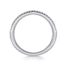 14K White Gold Matching Wedding Band - 0.11 ct