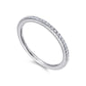 14K White Gold Matching Wedding Band - 0.11 ct