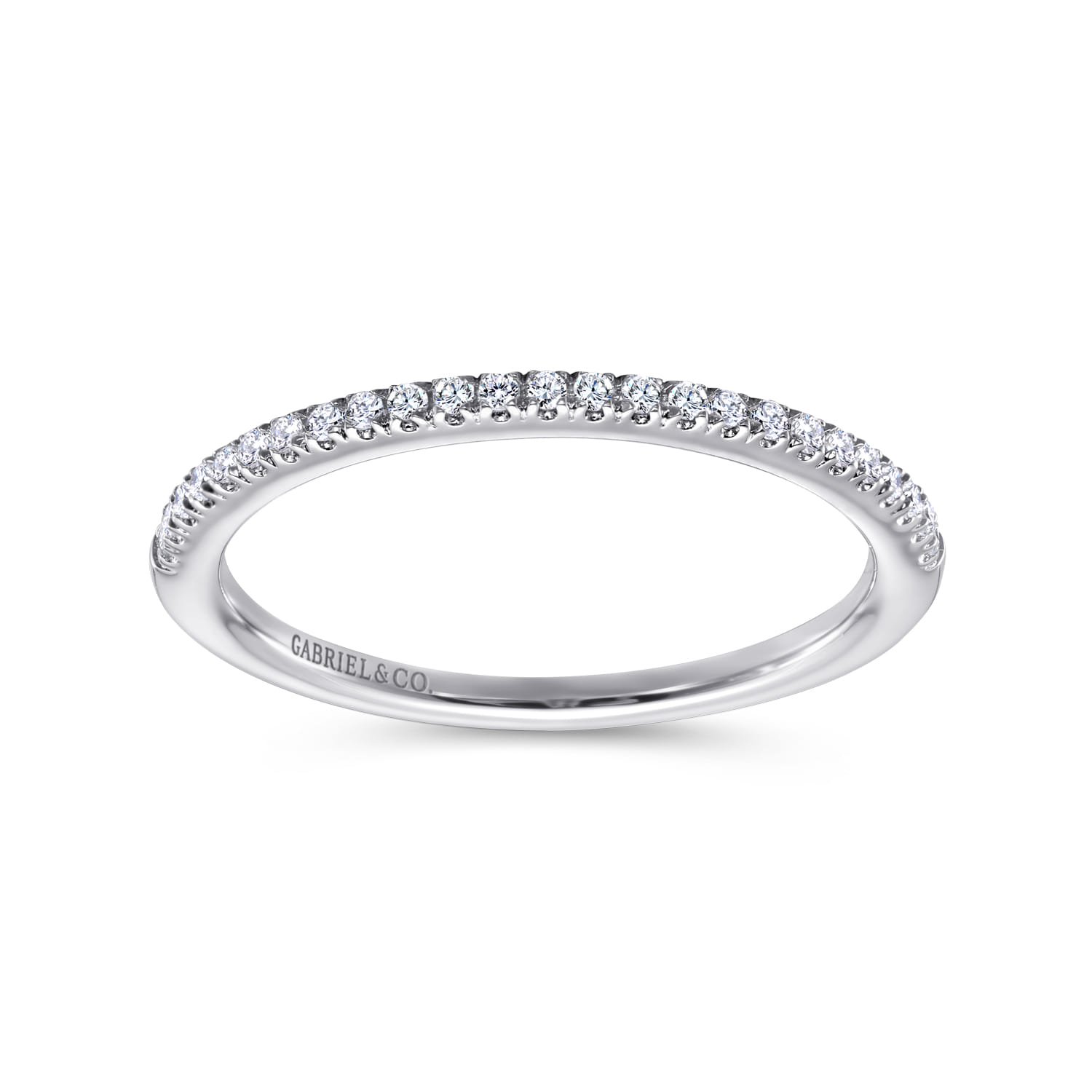 14K White Gold Matching Wedding Band - 0.11 ct - Shot 4