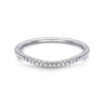 14K White Gold Matching Wedding Band - 0.13 ct