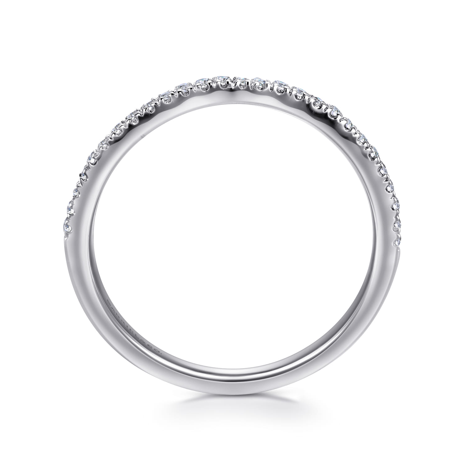 14K White Gold Matching Wedding Band - 0.13 ct - Shot 2
