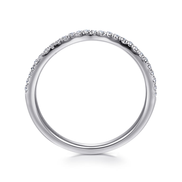 14K White Gold Matching Wedding Band - 0.13 ct - Shot 2