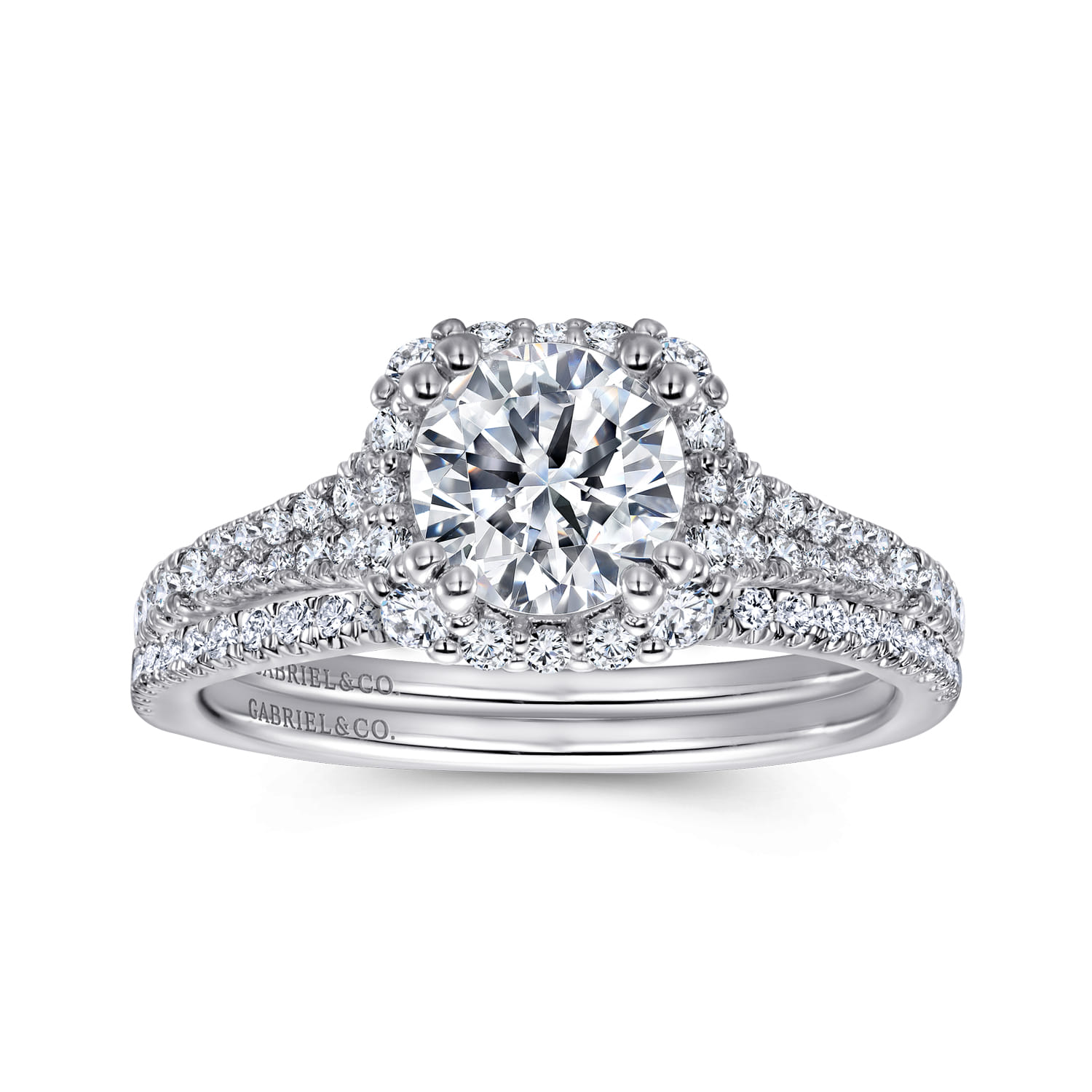 14K White Gold Matching Wedding Band - 0.13 ct - Shot 4