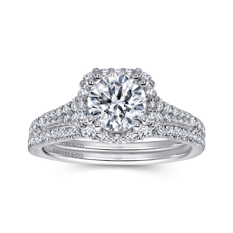 14K White Gold Matching Wedding Band - 0.13 ct - Shot 4
