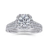 14K White Gold Matching Wedding Band - 0.13 ct