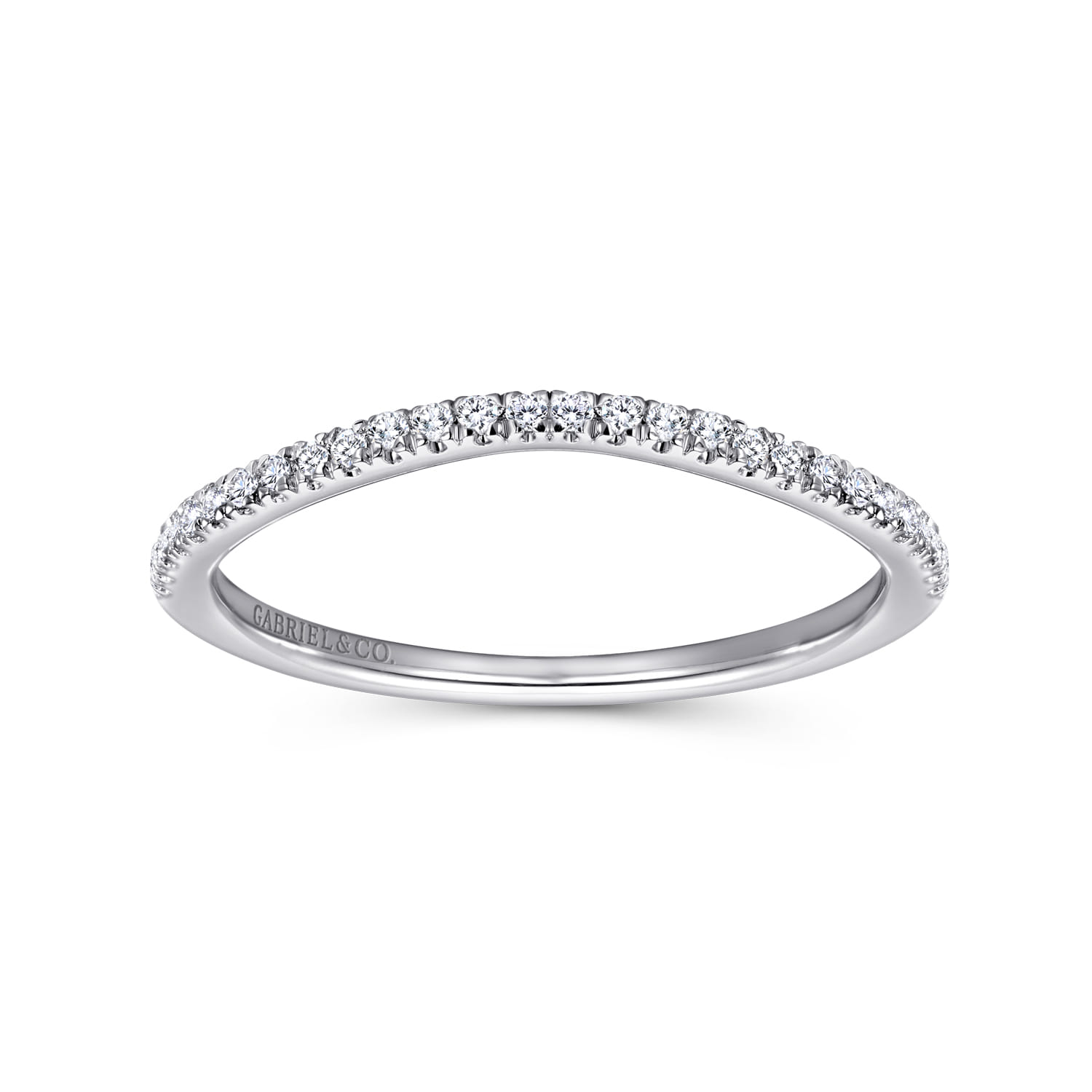 14K White Gold Matching Wedding Band - 0.13 ct - Shot 5