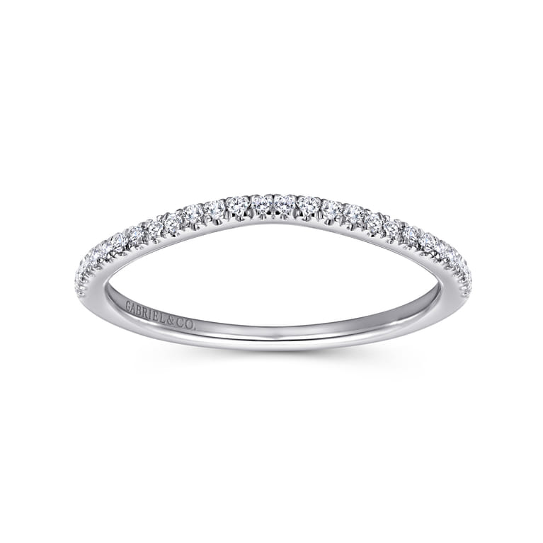 14K White Gold Matching Wedding Band - 0.13 ct - Shot 5