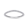 14K White Gold Matching Wedding Band - 0.13 ct