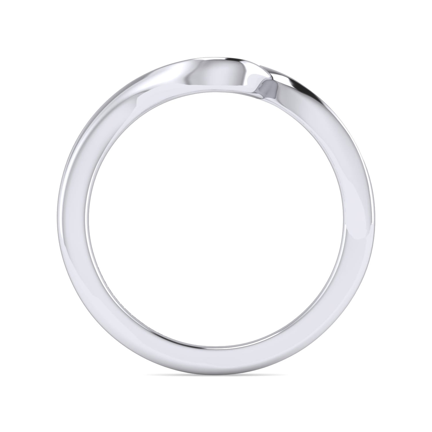 14K White Gold Matching Wedding Band - Shot 2