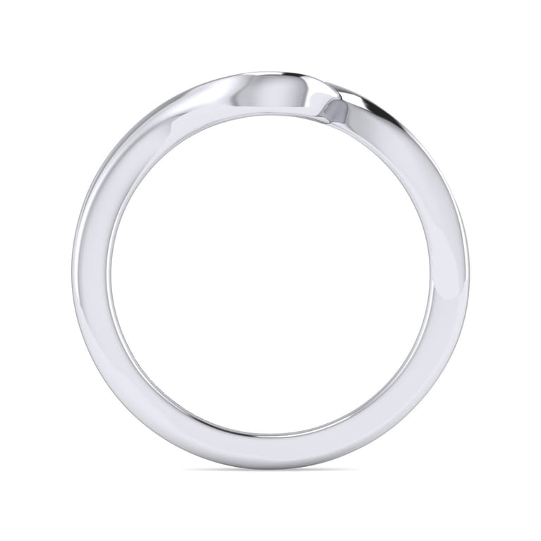 14K White Gold Matching Wedding Band - Shot 2