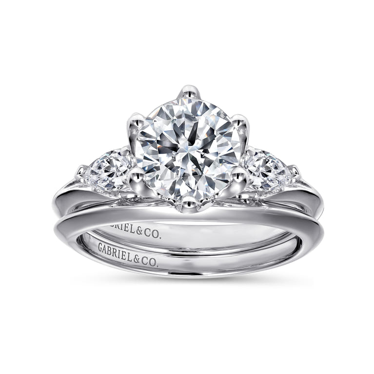 14K White Gold Matching Wedding Band - Shot 4