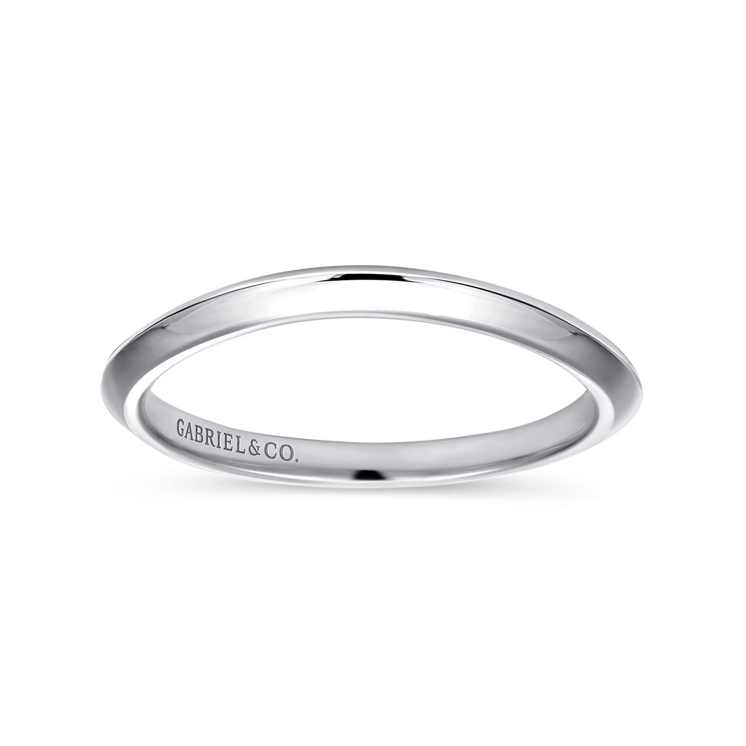 14K White Gold Matching Wedding Band - Shot 5