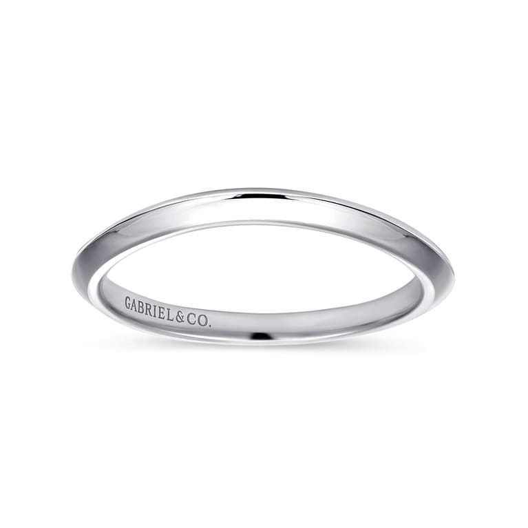 14K White Gold Matching Wedding Band - Shot 5