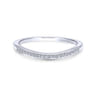 14K White Gold Matching Wedding Band - 0.05 ct
