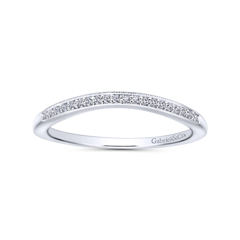 14K White Gold Matching Wedding Band - 0.05 ct - Shot 4