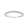 14K White Gold Matching Wedding Band - 0.05 ct