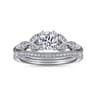 14K White Gold Matching Wedding Band - 0.05 ct