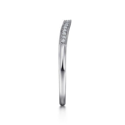 14K White Gold Matching Wedding Band