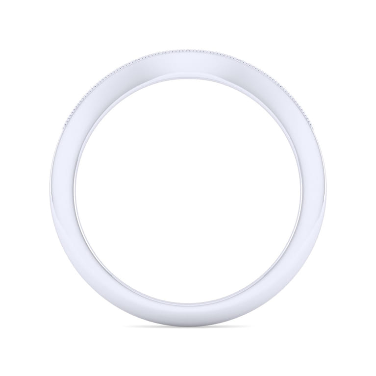 14K White Gold Matching Wedding Band - 0.05 ct - Shot 2