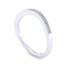 14K White Gold Matching Wedding Band - 0.05 ct