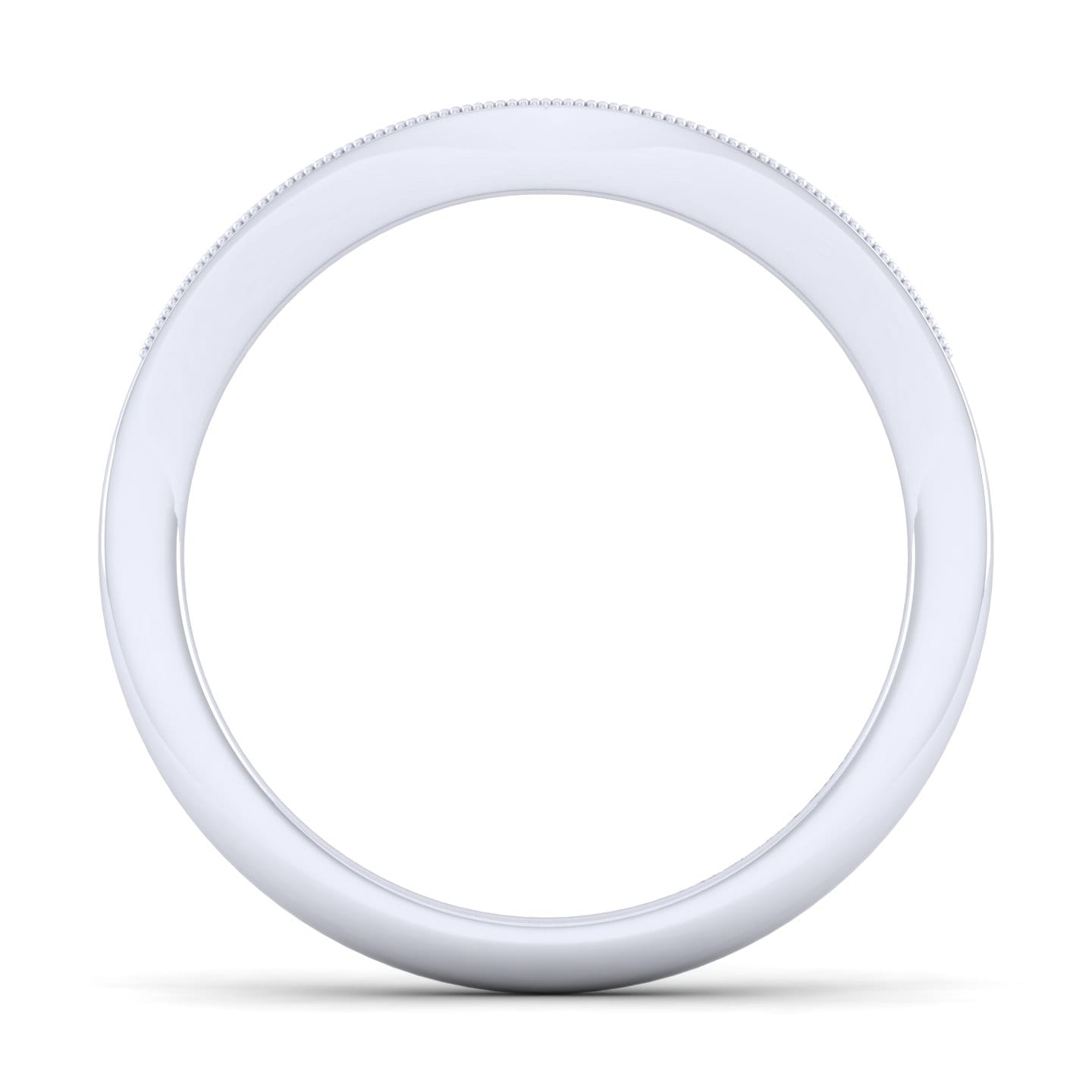 14K White Gold Matching Wedding Band - 0.05 ct - Shot 2