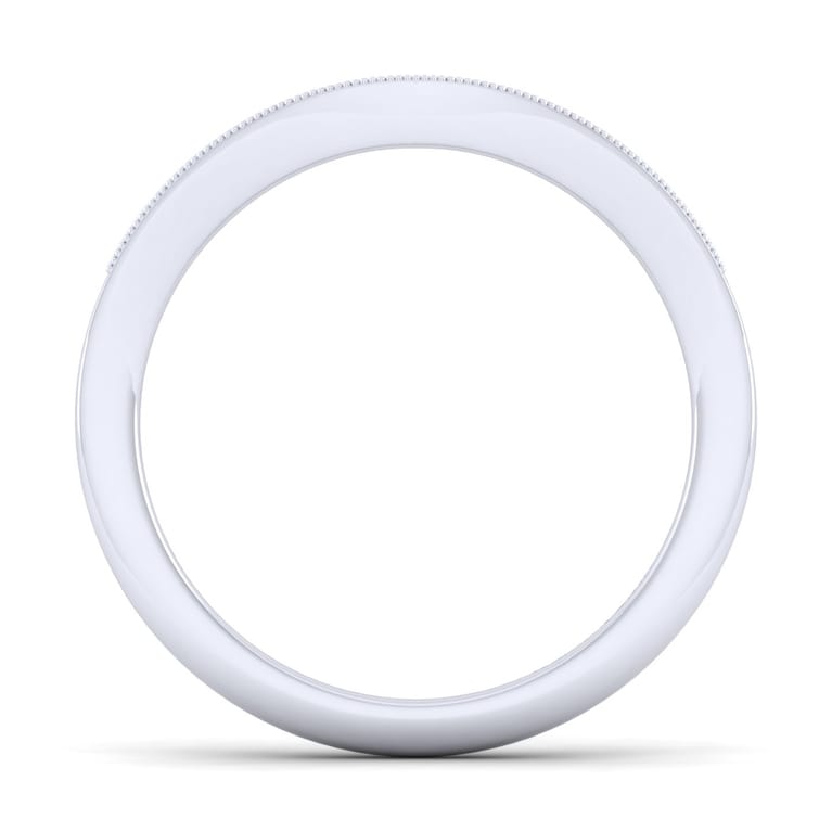 14K White Gold Matching Wedding Band - 0.05 ct - Shot 2