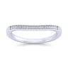14K White Gold Matching Wedding Band - 0.05 ct