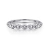 14K White Gold Matching Wedding Band - 0.04 ct