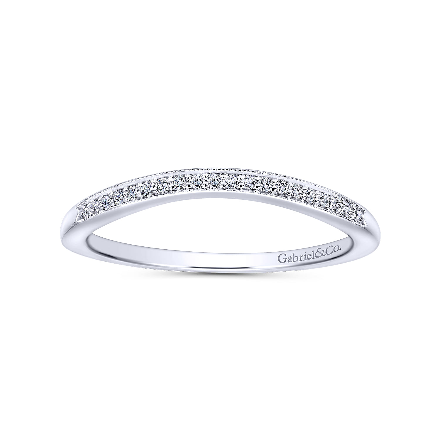 14K White Gold Matching Wedding Band - 0.05 ct - Shot 5