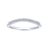 14K White Gold Matching Wedding Band - 0.05 ct
