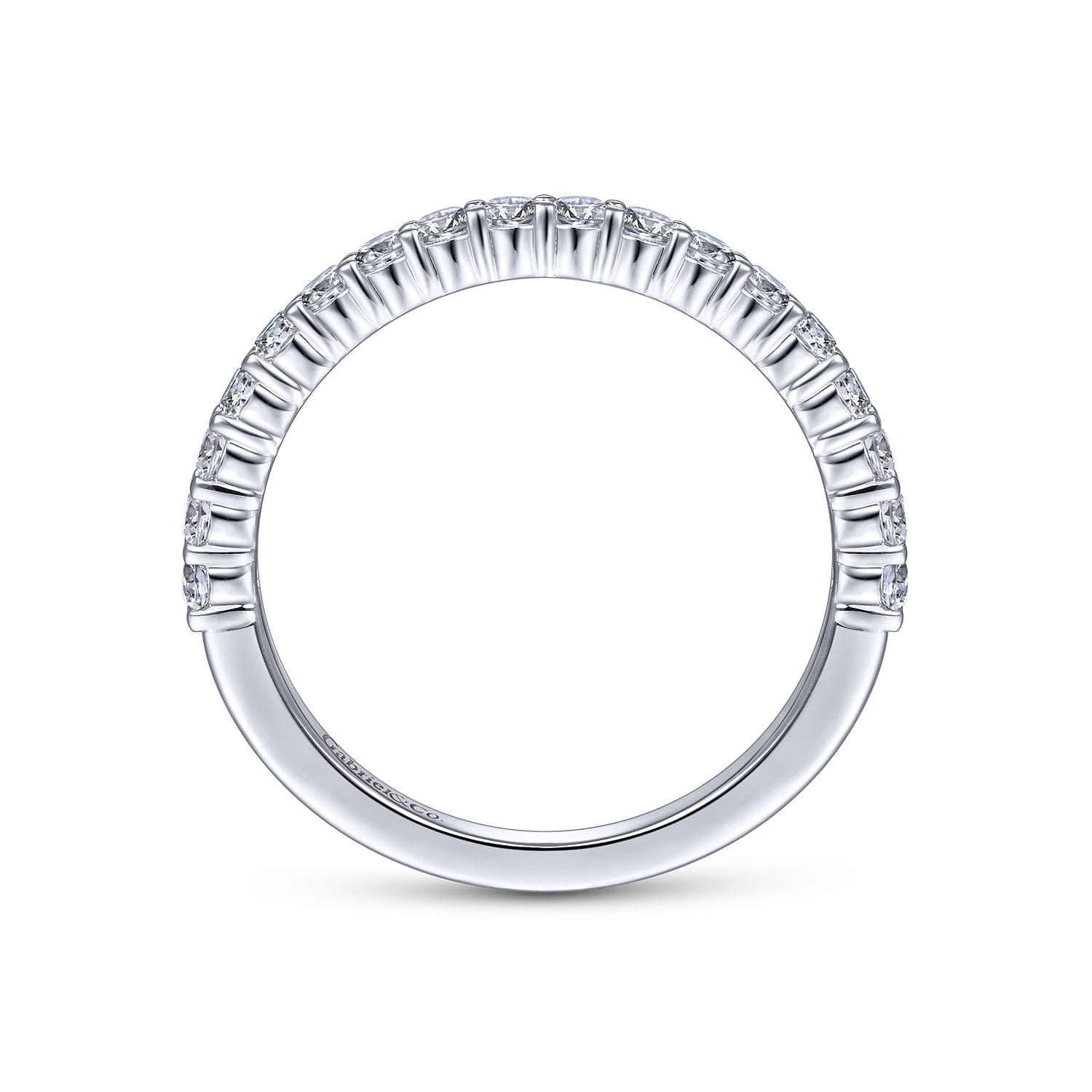 14K White Gold Matching Wedding Band - 0.42 ct - Shot 2