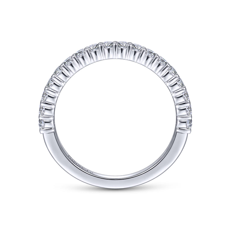 14K White Gold Matching Wedding Band - 0.42 ct - Shot 2