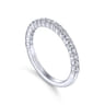 14K White Gold Matching Wedding Band - 0.42 ct