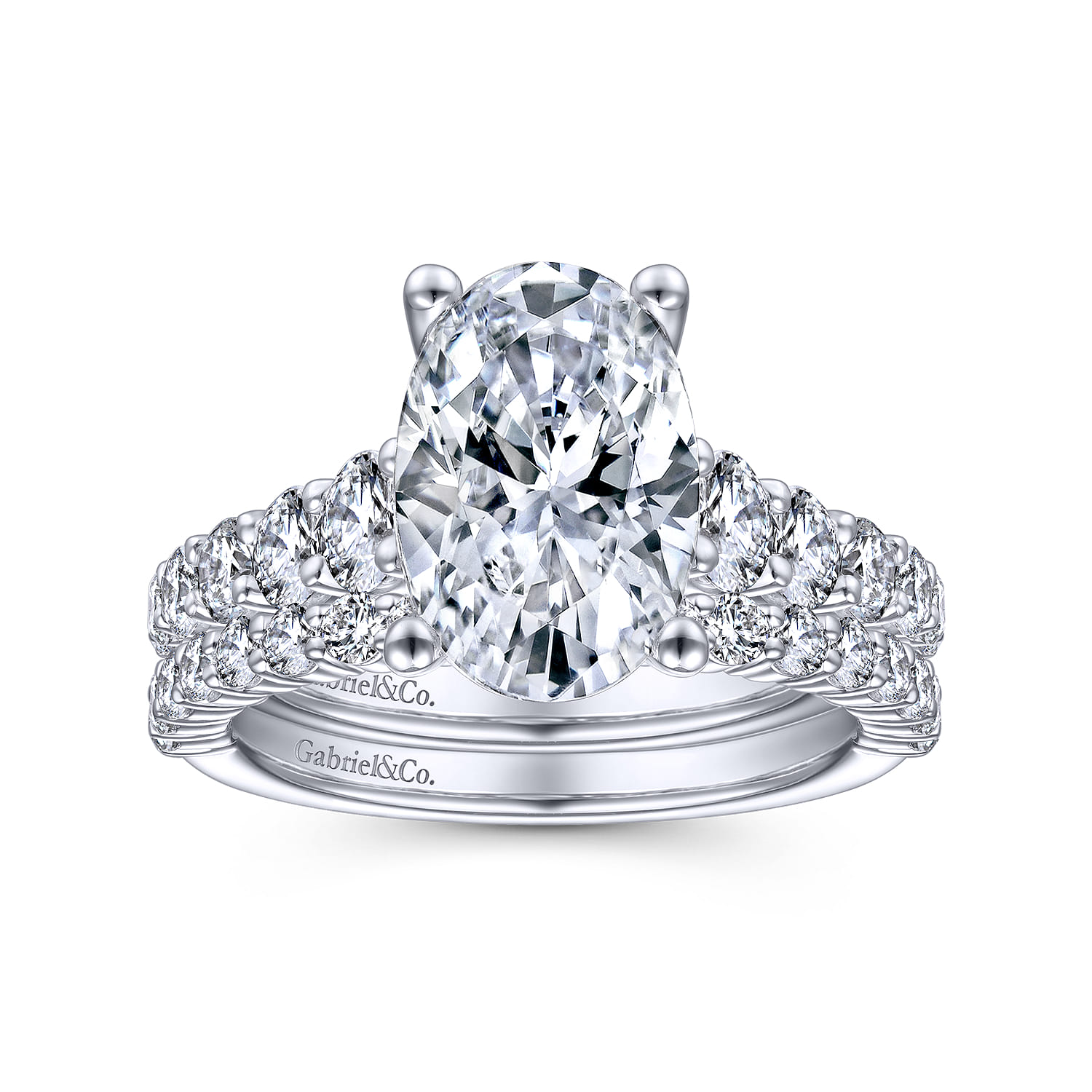 14K White Gold Matching Wedding Band - 0.42 ct - Shot 4