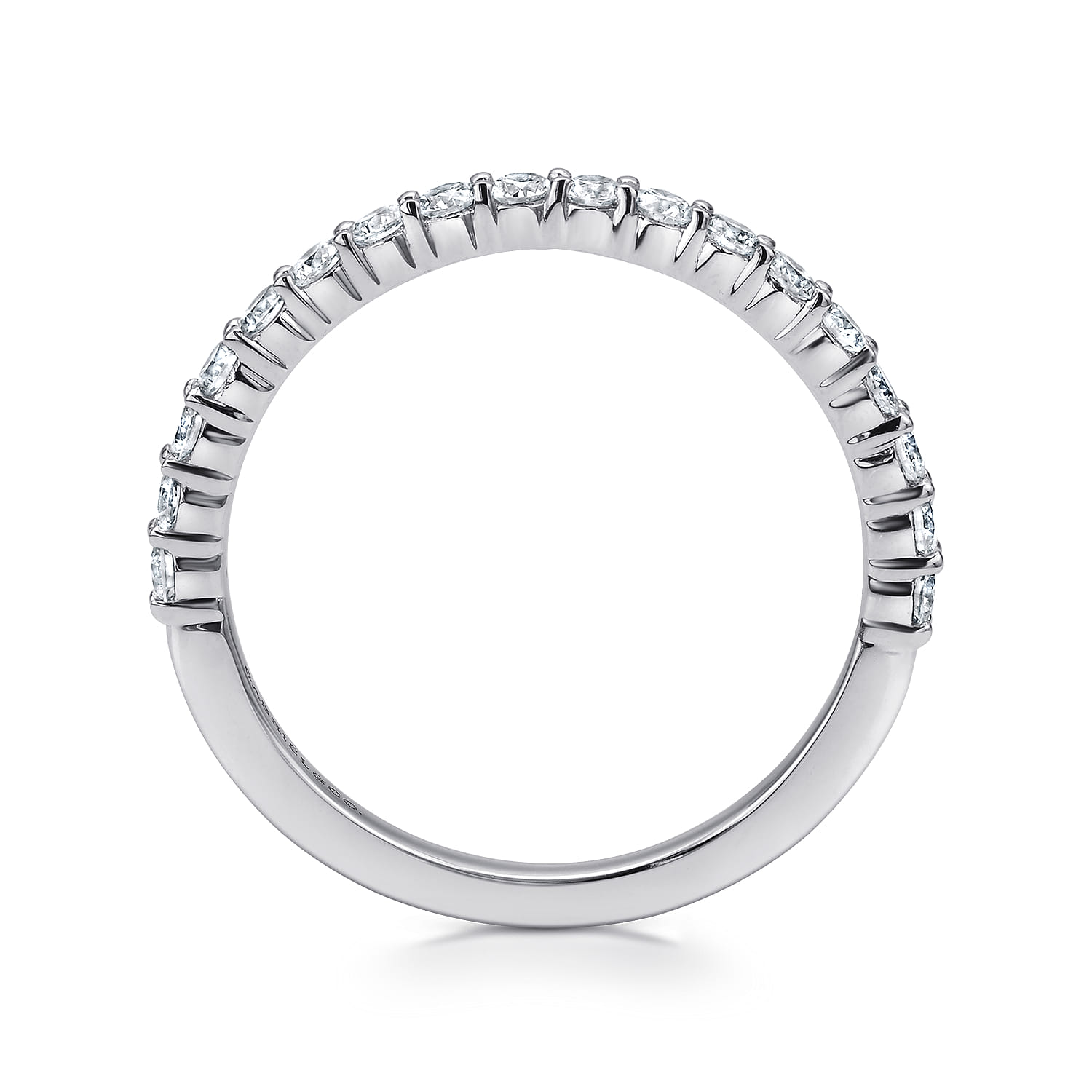 14K White Gold Matching Wedding Band - 0.42 ct - Shot 2