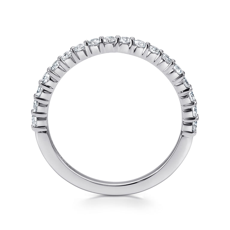 14K White Gold Matching Wedding Band - 0.42 ct - Shot 2